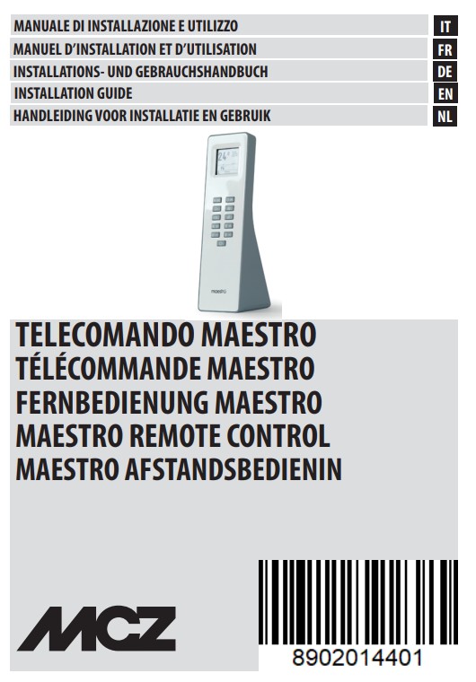 Manuale Telecomando MCZ Maestro PDF
