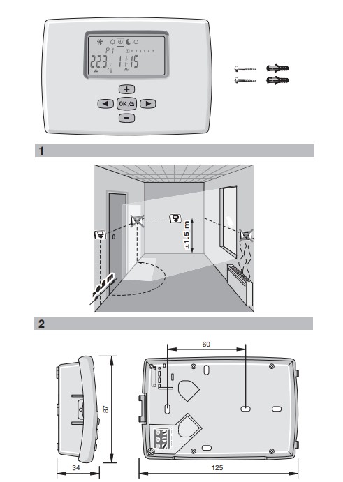 Manuale Termostato Daikin EKRTW PDF
